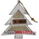Χριστουγεννιάτικο Ξύλινο Δεντράκι "X-MAS" Πολύχρωμη (15cm) - 1 Τεμάχιο