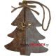 Χριστουγεννιάτικο Ξύλινο Διακοσμημένο Δεντράκι Πολύχρωμο (16cm)