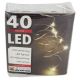 40 Λαμπάκια LED Copper σε Σειρά, Μπαταρίας - Λευκό Θερμό Φως