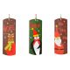 Χριστουγεννιάτικες Πλαστικές Κρεμαστές Ταμπέλες Πολύχρωμες - 3 σχέδια (15cm)