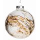Χριστουγεννιάτικη Διάφανη Γυάλινη Μπάλα με Κλαδάκια και Χιόνι στο εσωτερικό, 8cm