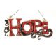 Χριστουγεννιάτικο Πλαστικό Κρεμαστό Στολίδι "HOPE" Πολύχρωμο (12cm)