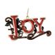 Χριστουγεννιάτικο Πλαστικό Στολίδι Επιγραφή, "JOY" Πολύχρωμο (12cm) - 1 Τεμάχιο