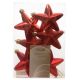 Σετ Χριστουγεννιάτικα Πλαστικά Κόκκινα Αστέρια - 7,5εκ. (6 τεμάχια)