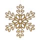 Χριστουγεννιάτικη Κρεμαστή Χρυσή Χιονονιφάδα, με Στρας - 28 εκ.