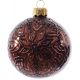 Χριστουγεννιάτικη Μπάλα Δέντρου Μπρονζέ, Ανάγλυφη - 8 cm