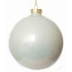 Χριστουγεννιάτικη Γυάλινη Λευκή Μπάλα (10cm)