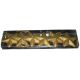 Χριστουγεννιάτικα Πλαστικά Χρυσά Κρεμαστά Αστεράκια με Στρας Σετ 6 τεμαχίων, 9cm