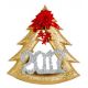 Χριστουγεννιάτικο Πλαστικό Διακοσμητικό Χρυσό Έλατο με Στρας και Επιγραφή 2017, 18cm  - 1 Τεμάχιο