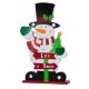 Χριστουγεννιάτικος Κρεμαστός Διακοσμητικός Χιονάνθρωπος με 8 LED Μπαταρίας (48cm)