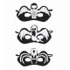 Αποκριάτικο Αξεσουάρ Μαύρη Βελούδινη Μάσκα Ματιών με Τρομακτικά Σχέδια (3 Σχέδια)