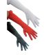 Αποκριάτικο Αξεσουάρ Μεγάλα Σατέν Γάντια με Πούπουλα (3 χρώματα)