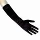 Αποκριάτικο Αξεσουάρ Μεγάλα Μαύρα Γάντια Σατέν με Διπλώματα