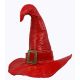 Αποκριάτικο Αξεσουάρ Κόκκινο Δερμάτινο Καπέλο Μάγισσας