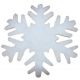 Χριστουγεννιάτικες Λευκές Χιονονιφάδες Οροφής από Συνθετικό Βαμβάκι, 17cm (Σετ 2 τεμ)