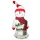 Χριστουγεννιάτικος Λούτρινος Χιονάνθρωπος με Κόκκινο Κασκόλ, Κόκκινο Σκουφάκι και Γάντια, 40cm