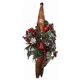 Χριστουγεννιάτικο Διακοσμητικό Οροφής Στολισμένο με Γκι, Κουκουνάρια, Χιόνι και Μήλα, 70cm
