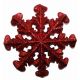 Χριστουγεννιάτικη Κόκκινη  Γυαλιστερή Χιονονιφάδα Οροφής, 30cm