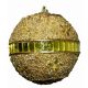 Χριστουγεννιάτικη Χρυσή Ανάγλυφη Μπάλα, με Χρυσό Στολισμό (10cm)