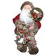 Χριστουγεννιάτικος Διακοσμητικός Λούτρινος Άγιος Βασίλης με Στεφάνι και Δώρα Πολύχρωμα (40cm)