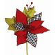 Χριστουγεννιάτικο Διακοσμητικό Λουλούδι Πολύχρωμο (25cm)