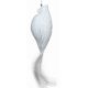 Χριστουγεννιάτικο Γυάλινο Λευκό Στολίδι Πουλάκι με Φτερά στην Ουρά, 17cm