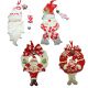 Χριστουγεννιάτικα Κεραμικά Στολίδια με Άγιο Βασίλη και Χιονάνθρωπο Πολύχρωμα 14cm (4 σχέδια)