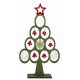 Χριστουγεννιάτικο Διακοσμητικό Ξύλινο Επιτραπέζιο Δεντράκι, Πράσινο με Καμπανούλες (30cm)