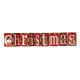 Χριστουγεννιάτικη Ξύλινη Διακοσμητική Ταμπέλα, Κόκκινη με Διακοσμημένο "Christmas" (74cm)
