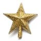 Χριστουγεννιάτικη Κορυφή Δέντρου Αστέρι, Χρυσό με Αλυσίδα (25cm)