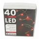 40 Κόκκινα Φωτάκια LED Copper, με Μπαταρία (2m)