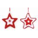 Χριστουγεννιάτικα Υφασμάτινα Κρεμαστά Αστέρια - 2 Χρώματα (11cm) - 1 Τεμάχιο
