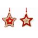 Χριστουγεννιάτικα Υφασμάτινα Κρεμαστά Αστέρια Πολύχρωμα (12cm)