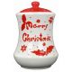 Χριστουγεννιάτικη Κεραμική Πολύχρωμη Μπισκοτιέρα "Merry Christmas" (25cm)