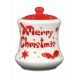 Χριστουγεννιάτικη Κεραμική Πολύχρωμη Μπισκοτιέρα "Merry Christmas" (17cm)