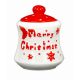 Χριστουγεννιάτικη Κεραμική Πολύχρωμη Μπισκοτιέρα "Merry Christmas" (12cm)