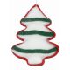 Χριστουγεννιάτικο Δεντράκι Οροφής Λευκό, με Πράσινα και Κόκκινα Σχέδια (18cm)