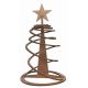 Χριστουγεννιάτικο Ξύλινο Επιτραπέζιο Δέντρο Στριφογυριστό Καφέ (25cm)