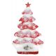 Χριστουγεννιάτικο Διακοσμητικό Φελιζόλ Επιτραπέζιο Δεντράκι, Κόκκινο Χιονισμένο (50cm)