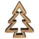 Χριστουγεννιάτικο Ξύλινο Διακοσμητικό Δεντράκι, Καφέ (34cm) - 1 Τεμάχιο