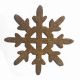 Χριστουγεννιάτικη Πλαστική Χιονονιφάδα Χρυσή με Στρας (15cm)