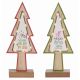 Χριστουγεννιάτικα Ξύλινα Διακοσμητικά Δεντράκια με LED - 2 Χρώματα (37cm)