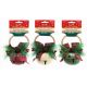 Χριστουγεννιάτικο Μεταλλικό Κουδουνάκι με Γκι και Φιόγκο - 3 Χρώματα (16cm) - 1 Τεμάχιο