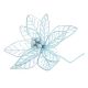 Χριστουγεννιάτικο Διακοσμητικό Λουλούδι Γαλάζιο, Υφασμάτινο (26cm)