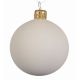 Χριστουγεννιάτικη Μπάλα Γυάλινη Λευκή, Ματ (8cm)