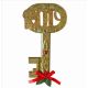Χριστουγεννιάτικο Πλαστικό Διακοσμητικό Κλειδί, Χρυσό με ''2019'' (25cm)