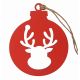 Χριστουγεννιάτικο Ξύλινο Ταρανδάκι, Κόκκινο (10cm)