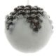Χριστουγεννιάτικη Μπάλα Λευκή, με Φλοιό Κουκουναριού (10cm)