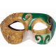 Αποκριάτικο Αξεσουάρ Μάσκα Ματιών Βen Paper Mache Small (Χρυσό-Πράσινο)