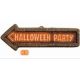 Αποκριάτικη Πινακίδα 3D Νέον "Halloween Party" (56x17 cm)